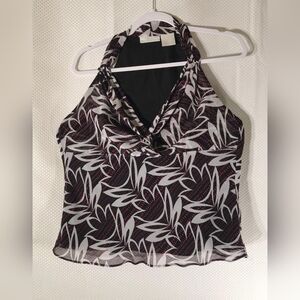 Black and White Halter Top